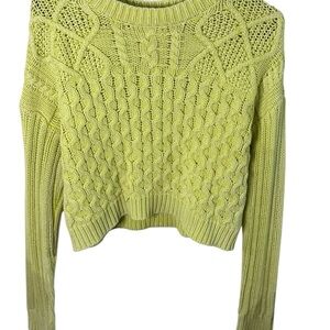Aeropostale Women's Cable Knit Sweater - Lime